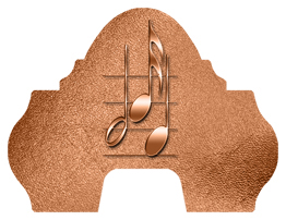 DARAY-L-382-CP Music Notes Copper